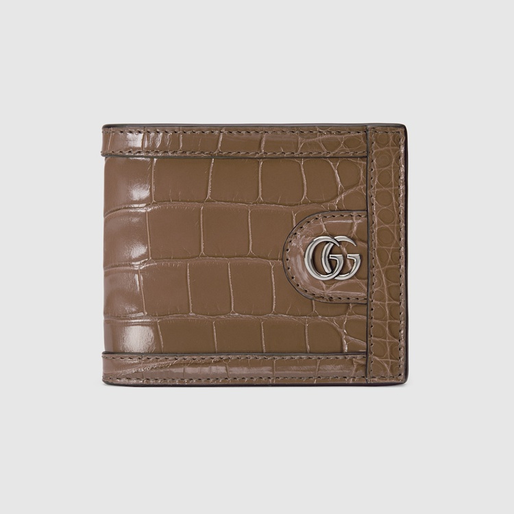 751977.EZIBG.2351.001.080.0000.Light Crocodile card case wallet with Double G